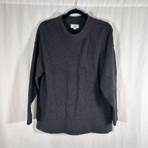 Aerie Sweater Women's XS Grey Long Sleeve Mock Neck Ribbed Cotton Blend